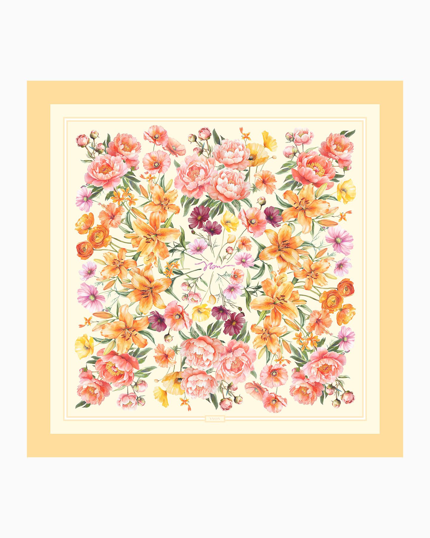 PEACH LILIES SCARF 1 PEACH LILIES SCARF